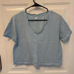 Old Navy Light Blue Crop Tee - Size Small